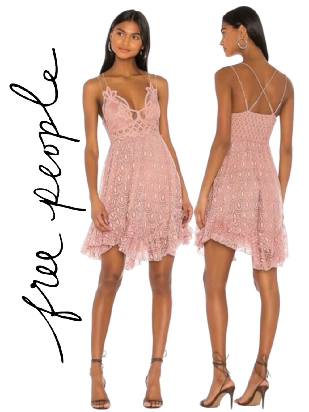 Free People • FP One Adella Burnout Slip Dress || Small